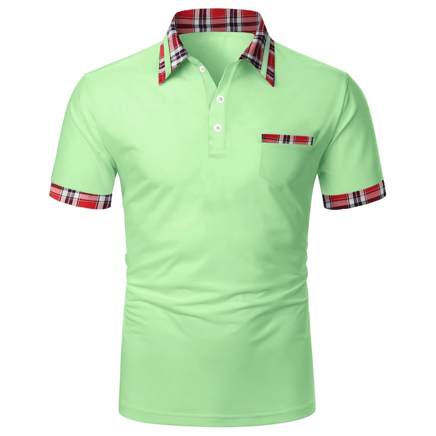 New Style Men's Polo Shirt Short Sleeve Mixed Salad