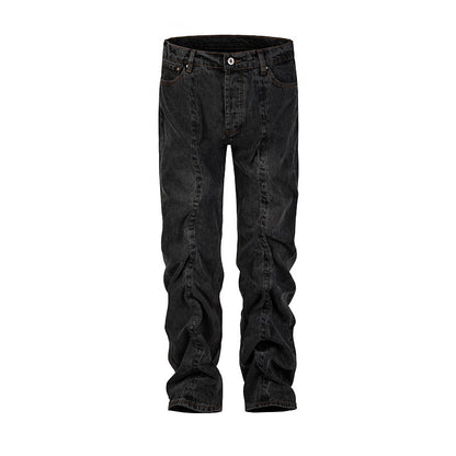 Twisted Fashion Washed Straight Casual Jeans