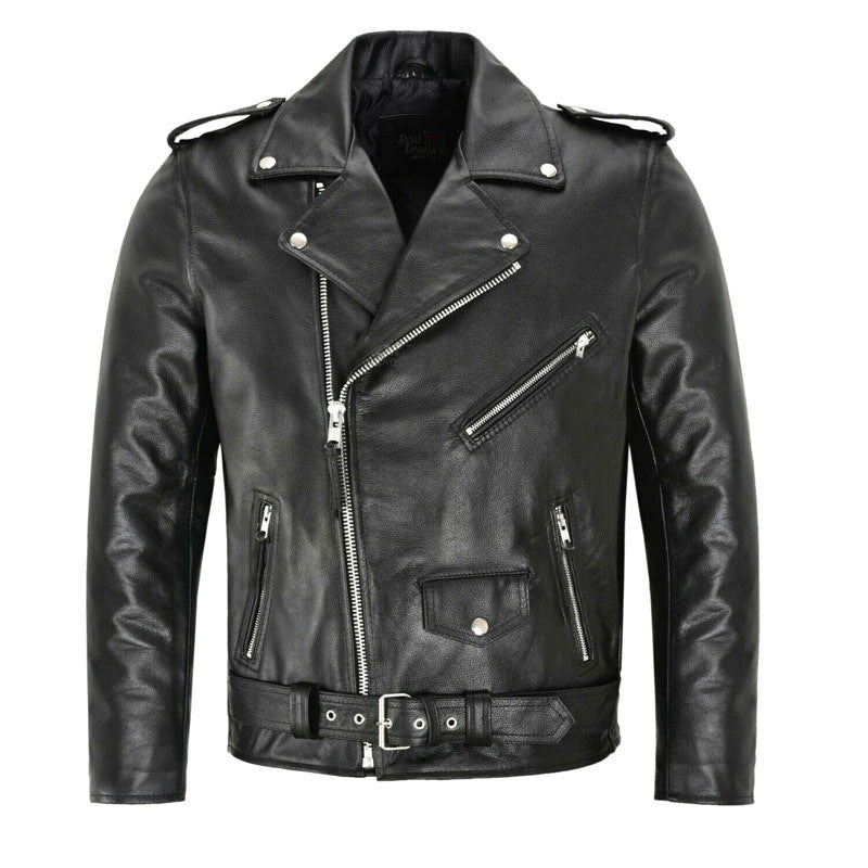 Casual Leather Clothing Motorcycle Men's Leather Coat