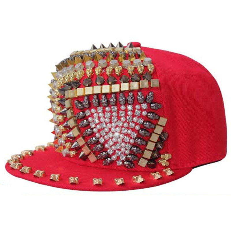 European And American Harajuku Style Handmade Nail Plastic Rivet Baseball Cap