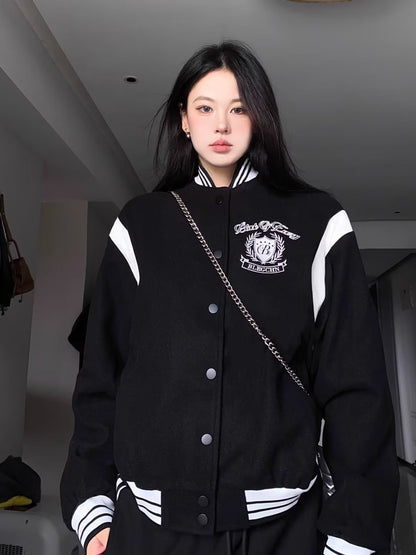 Women's American-style Retro Baseball Jacket