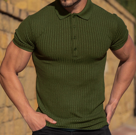 T-shirt Slim Short-sleeved Mercerized Cotton Polo Shirt