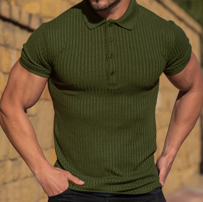 T-shirt Slim Short-sleeved Mercerized Cotton Polo Shirt