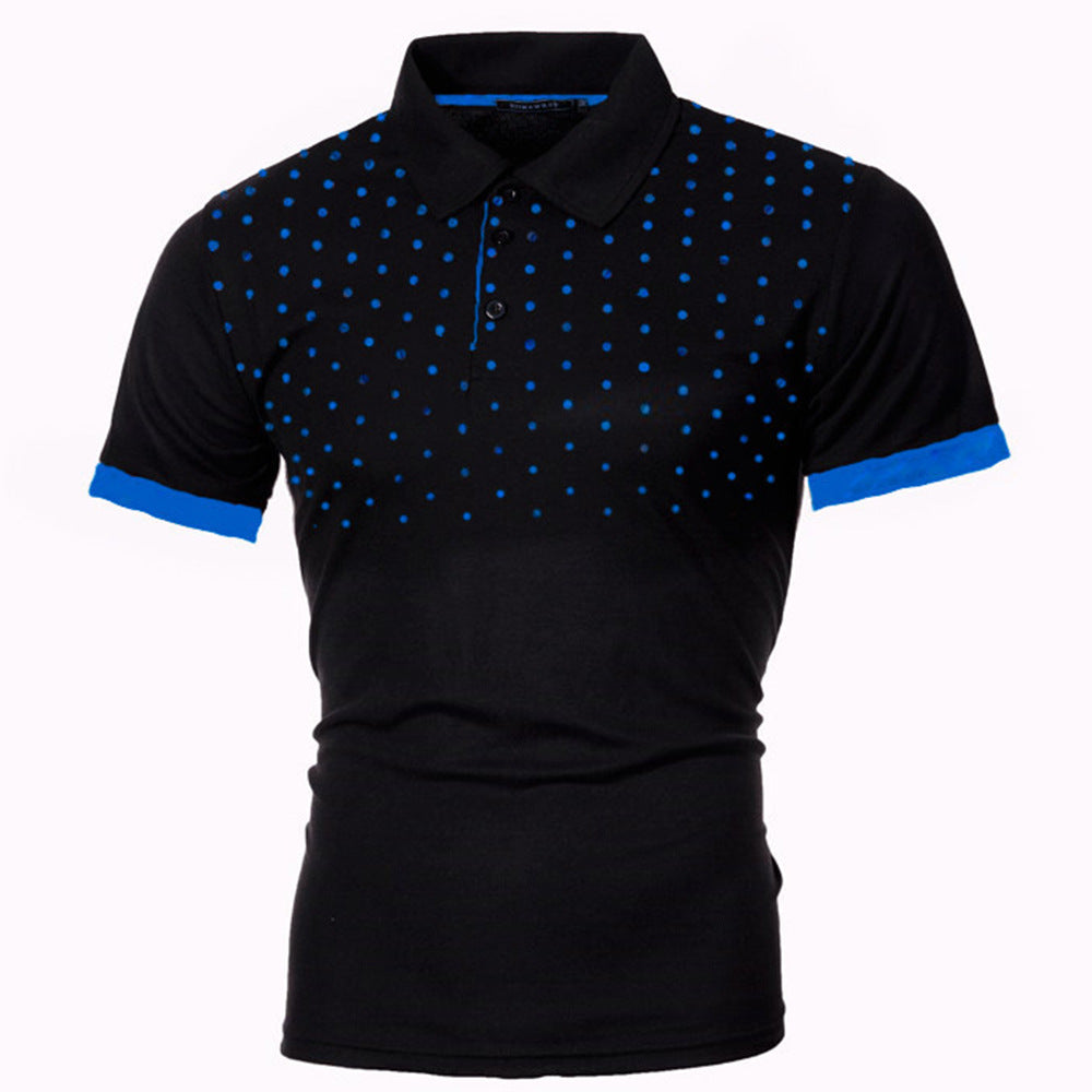 Pure Color Cotton Short-Sleeved Casual Polo Shirt