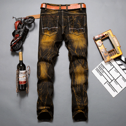 RUGGED BIKER CARGO PENCIL JEANS