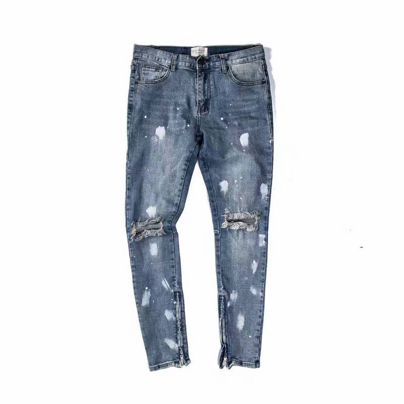 European and American High Street ink Splashing Jeans