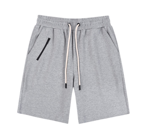 Japanese Fake Zipper Sports Drawstring Quarter Men's Shorts