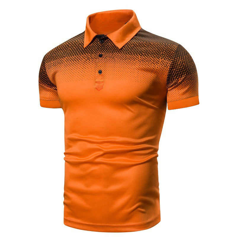 New Men's Casual 3d Digital Print Polo Shirt