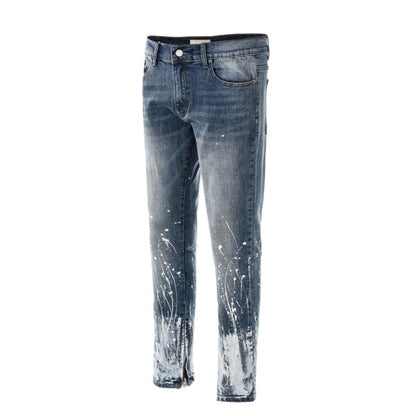 European and American High Street ink Splashing Jeans