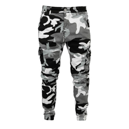 Men's Multi Pocket Stretch Jeans Camouflage Cargo Jeans