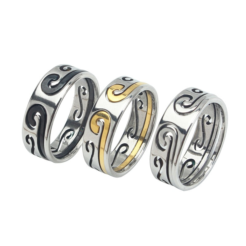 Hollow Hoop Curse Ring Trendy Male Personality Ruyi