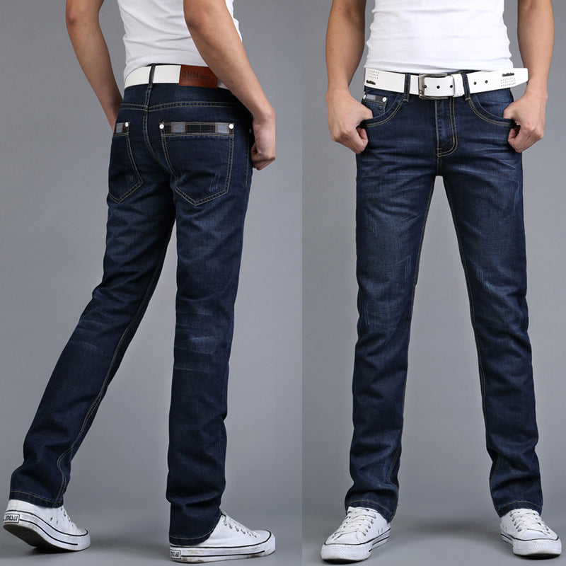 Men's Jeans Slim Straight Long Pants