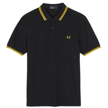 Letter Embroidered short-sleeve Slim-fit Lapel Polo Shirt