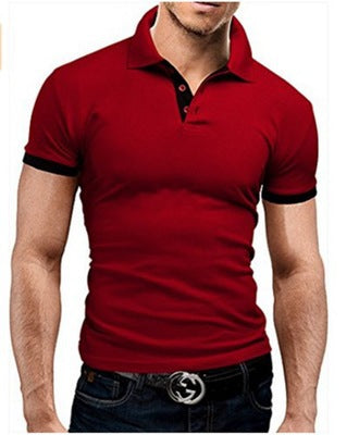 Men's Polo Fir Contrast Simple T-Shirt