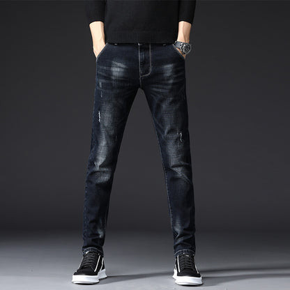 Black Denim Men's Small Feet Stretch Men's Jeans