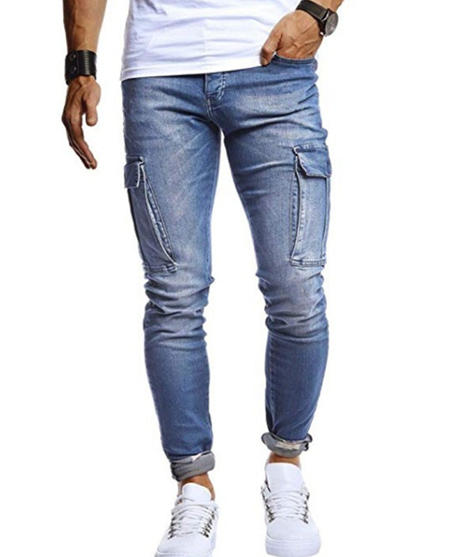 Men's Hip-Hop Washed Casual Sports Pants And Jeans