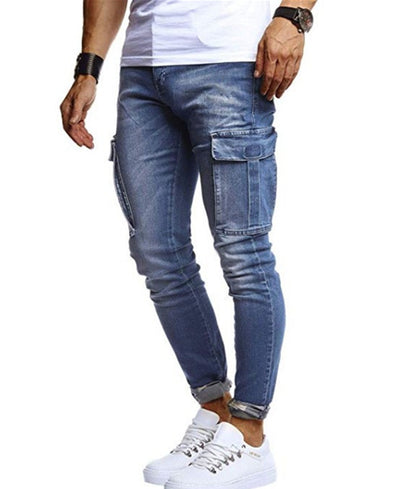 Men's Hip-Hop Washed Casual Sports Pants And Jeans