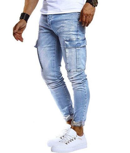 Men's Hip-Hop Washed Casual Sports Pants And Jeans