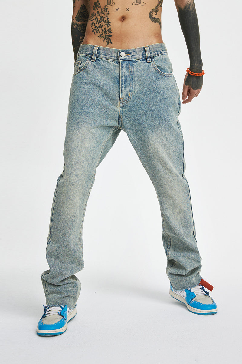 Antidote Ss Washed, Worn, Frayed, Non-Stretch Flared Jeans Trend