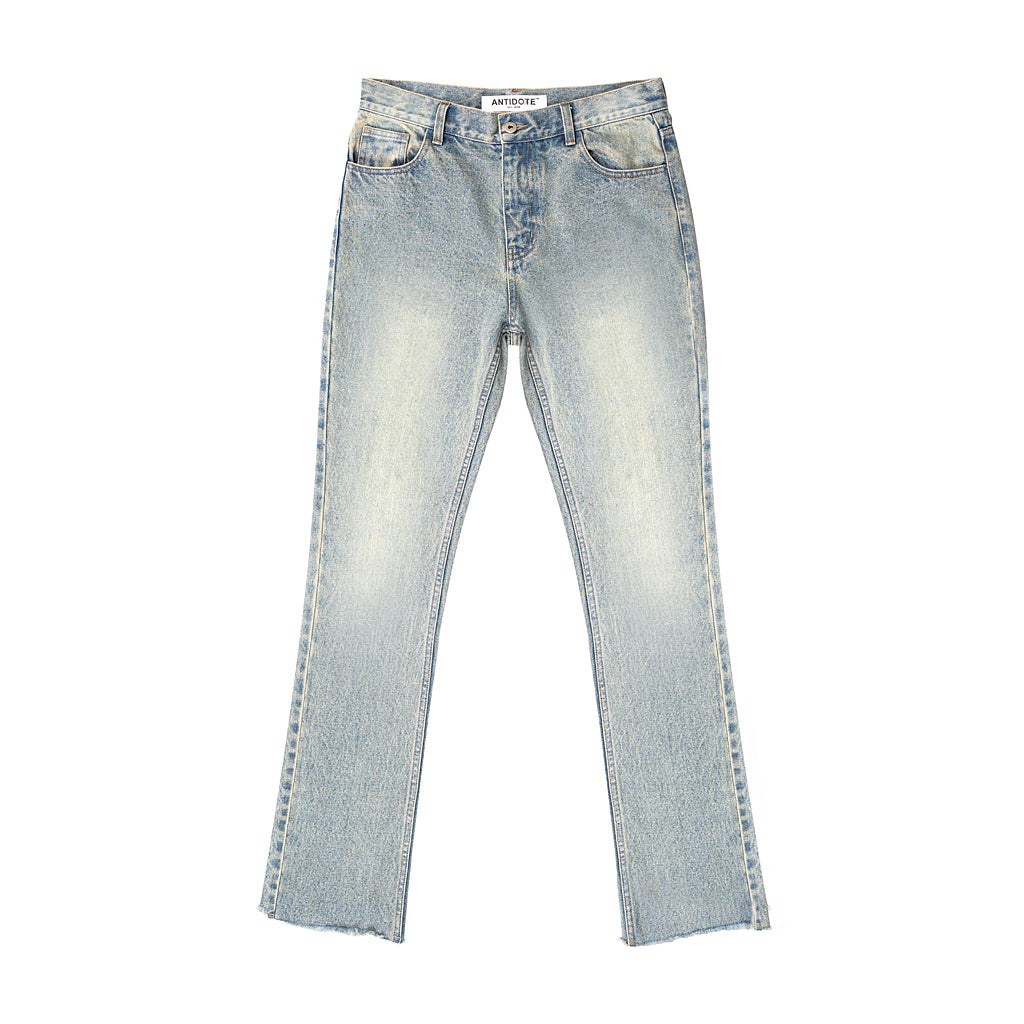 Antidote Ss Washed, Worn, Frayed, Non-Stretch Flared Jeans Trend