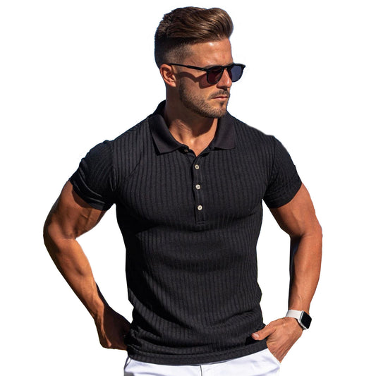 T-shirt Slim Short-sleeved Mercerized Cotton Polo Shirt