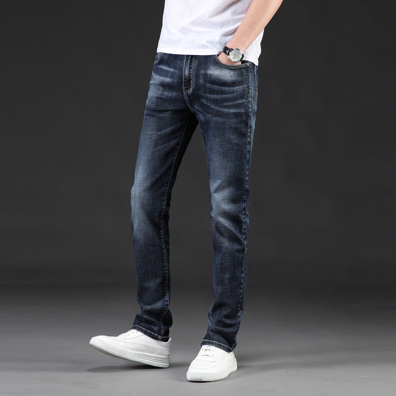 Spring And Autumn Jeans Men's Straight Slim Waist