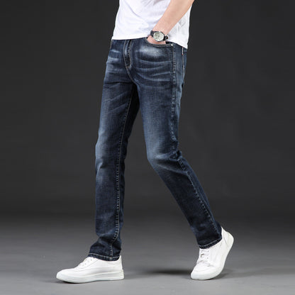 Spring And Autumn Jeans Men's Straight Slim Waist