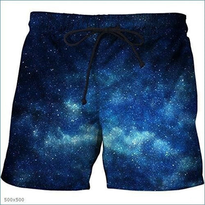 Men's Digital Printing Casual Straight-leg Shorts