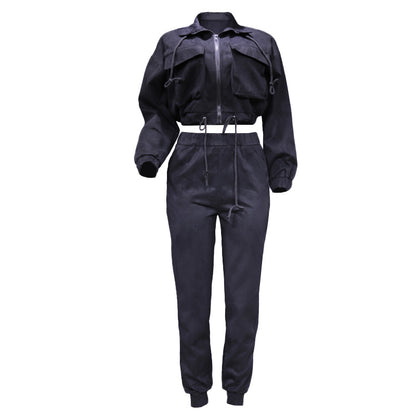 Ankle-tied Sports Suit Two-piece Set