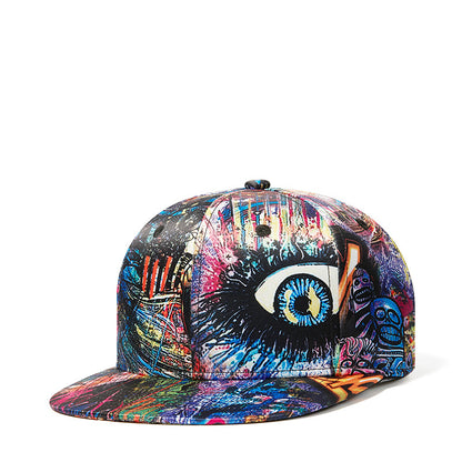 Spring And Summer New Abstract Graffiti Three-dimensional Pattern Printing Baseball Cap