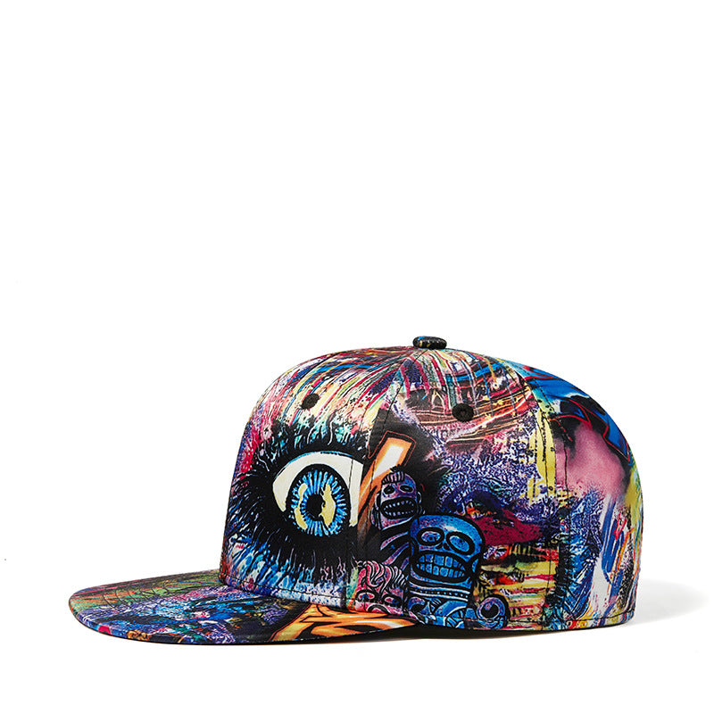 Spring And Summer New Abstract Graffiti Three-dimensional Pattern Printing Baseball Cap