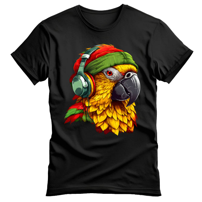 European And American Parrot Digital Printing Casual Round Neck T-shirt