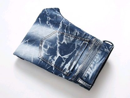 Jeans Men's Nostalgic Locomotive Jeans Straight Tide Men's Individual Pants