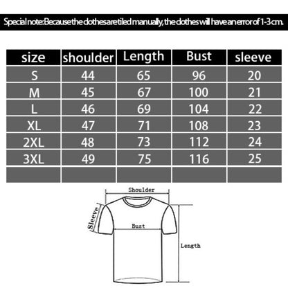 Men's 3D Skull Digital Printing Casual Round Neck Short Sleeves