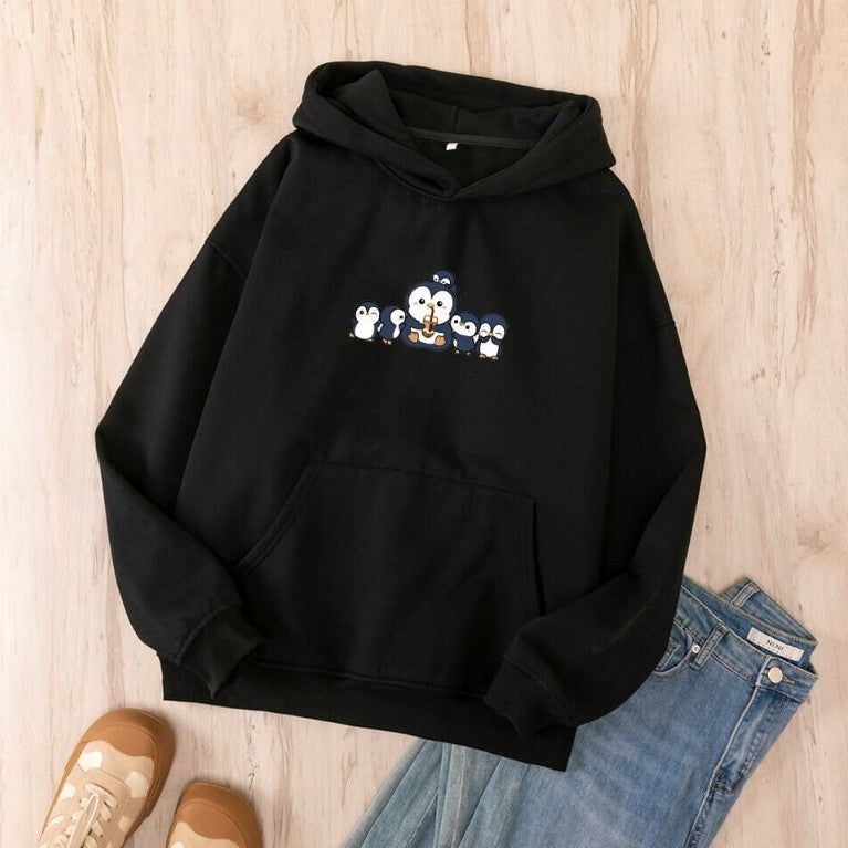 Penguin And Friends Oversized Soft Hoodie