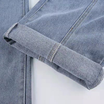 Slim Mid-waist Flattering Denim Bell-bottom Pants