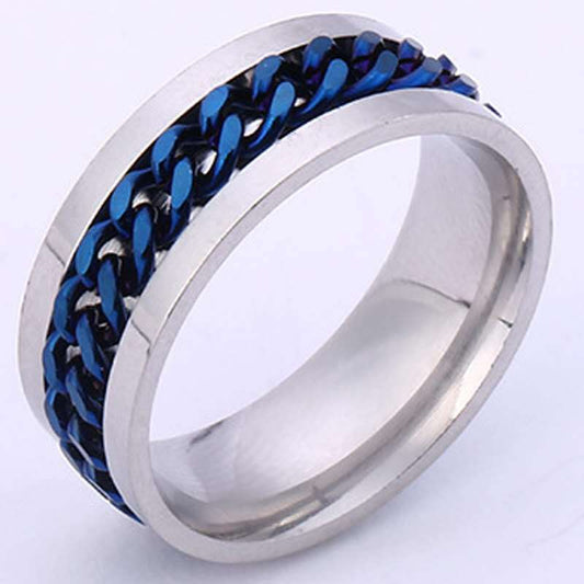 Titanium Steel Chain Rotatable Ring Niche