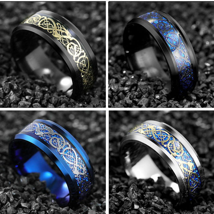 Dragon Pattern Ring Domineering Male And Female Students