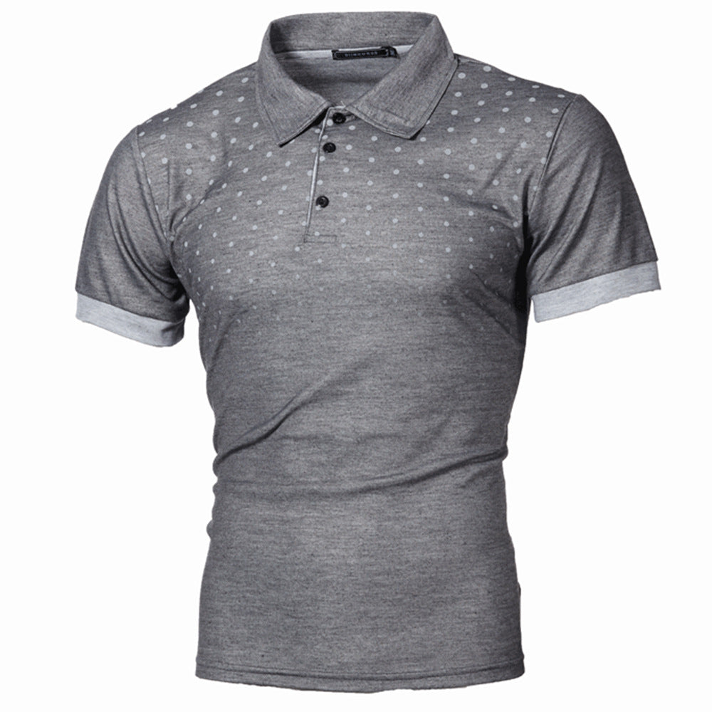 Pure Color Cotton Short-Sleeved Casual Polo Shirt