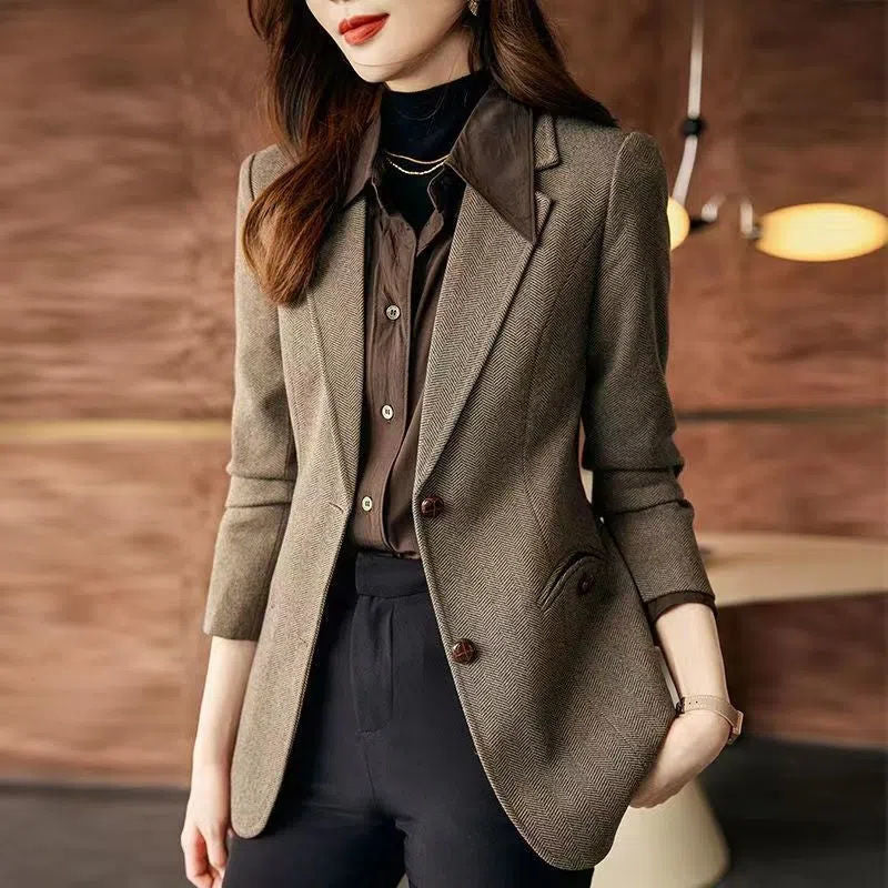 Fashion Personality Woolen Blazer Women