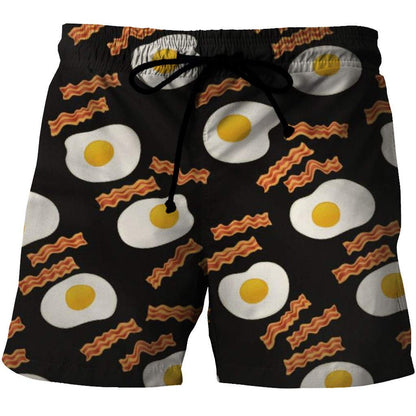 Men's Digital Printing Casual Straight-leg Shorts