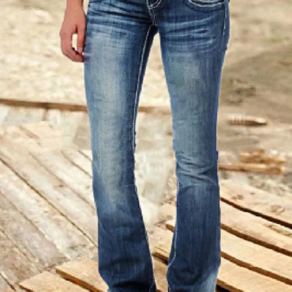 Women's Low Waist Flare Jeans