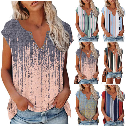 Printed V-neck Women's Tank Top