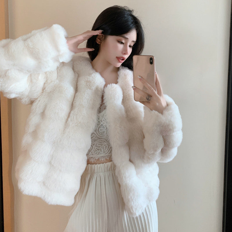 Mink Velvet Eco-friendly Fur Coat For Women Short