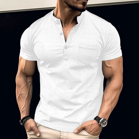 Men's Short Sleeve ShirtT-shirt Top Patch Pocket