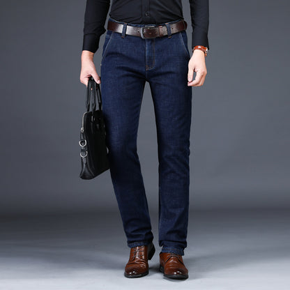 Men's jeans straight elastic autumn and winter models