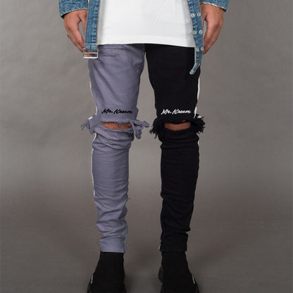 Ripped Jeans Men's Trendy Brand Slim Fit