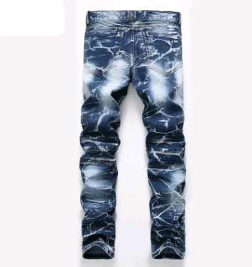 Jeans Men's Nostalgic Locomotive Jeans Straight Tide Men's Individual Pants