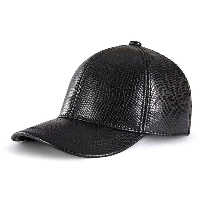 Genuine Leather Baseball Cap Men And Women Fashion Autumn And Winter