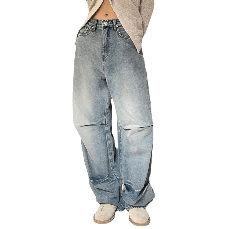 Street Style Washed Vintage Loose Jeans